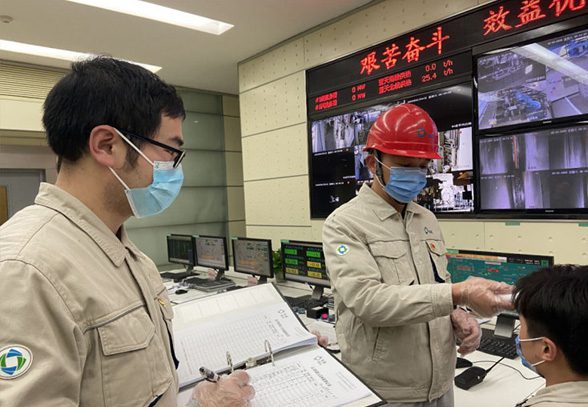 藍天熱電黨支部并肩戰“疫”