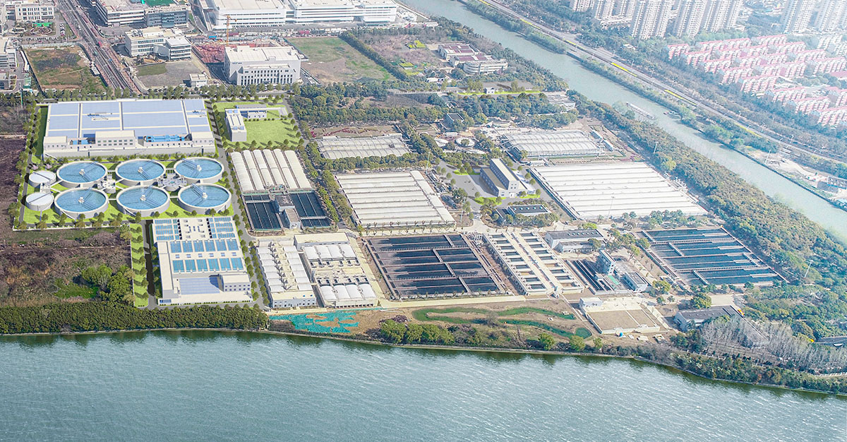 蘇州工業園區第一污水處理廠，20萬噸/日（另在建15萬噸/日）